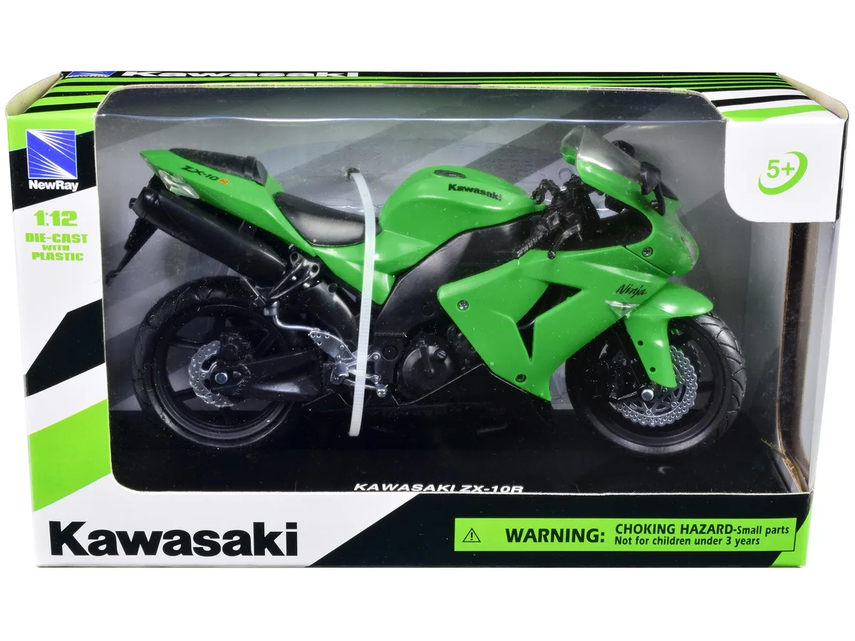 New Ray Toys New Ray Toys Kawasaki ZX-10R Ninja Green 1/12 Diecast Motorcycle — product photo
