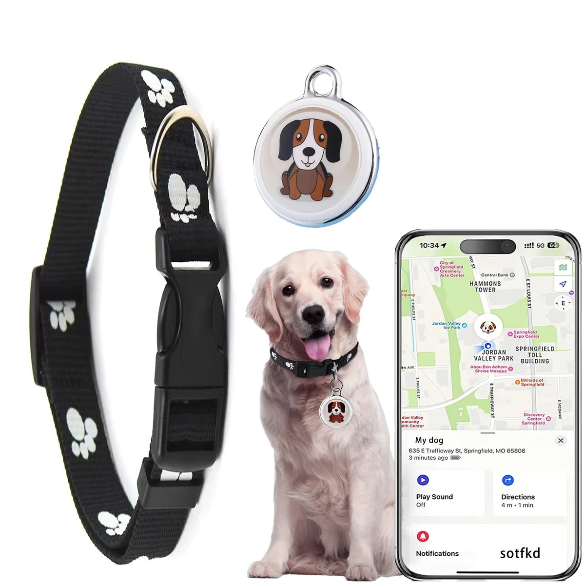  Adventure Labs sotfkd Pet Tracker White — product photo
