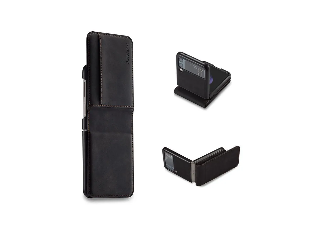 BONAEVER BONAEVER Samsung Galaxy Z Flip 3 5G 2021 PU Leather TPU Wallet Case — product photo