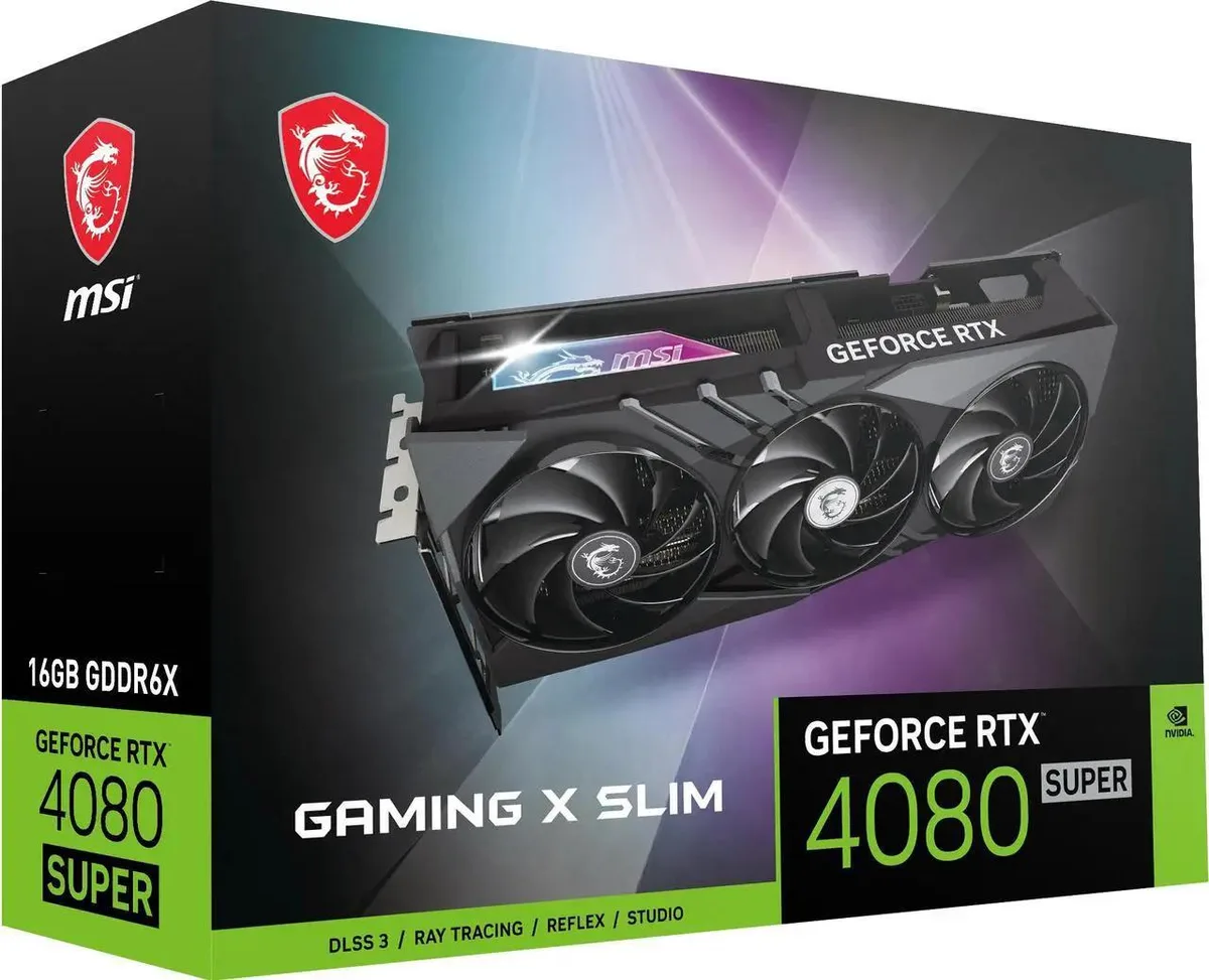 MSI MSI GeForce RTX 4080 SUPER 16G Gaming X Slim graphics card — product photo