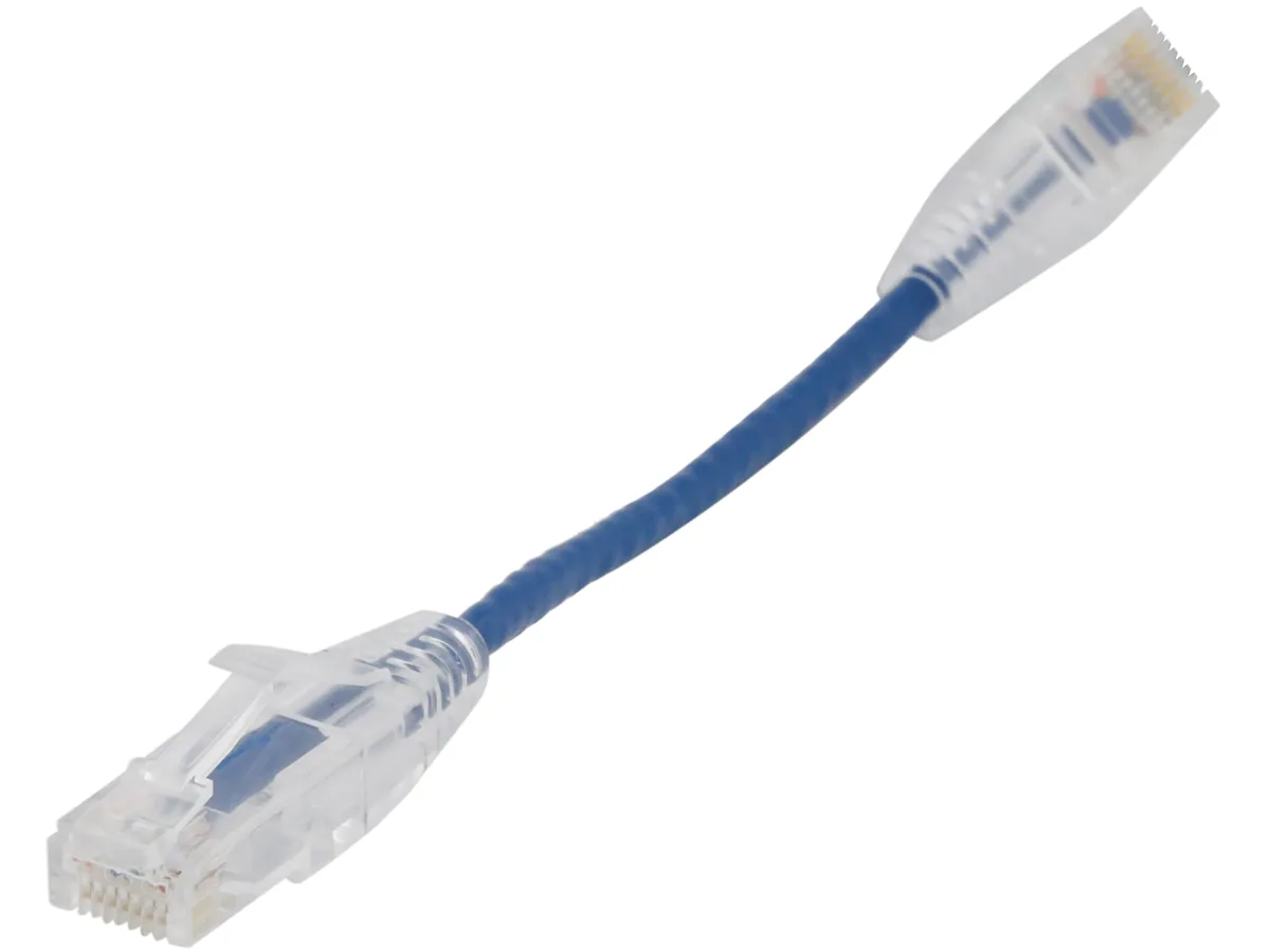 Nippon Labs Nippon Labs SLCAT6-28-0.5BL network ethernet cable 0.5 ft 28 AWG Cat 6 550 MHz Blue — product photo