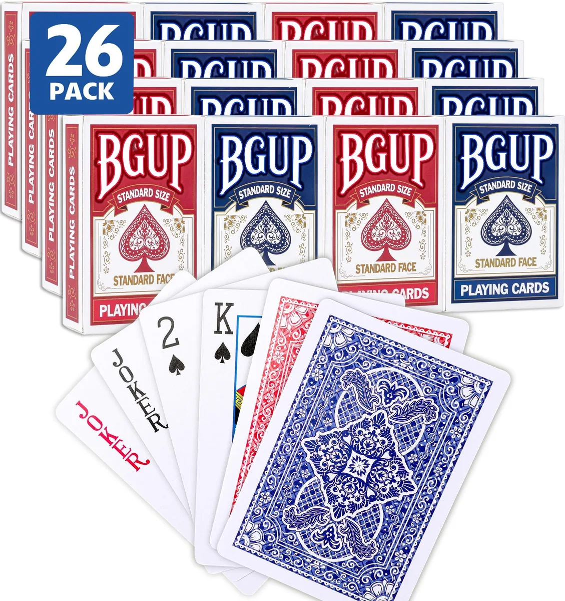  Worry Free Gadgets C-26p game 26 decks 52 cards 2.5 x 3.5 320gsm — product photo