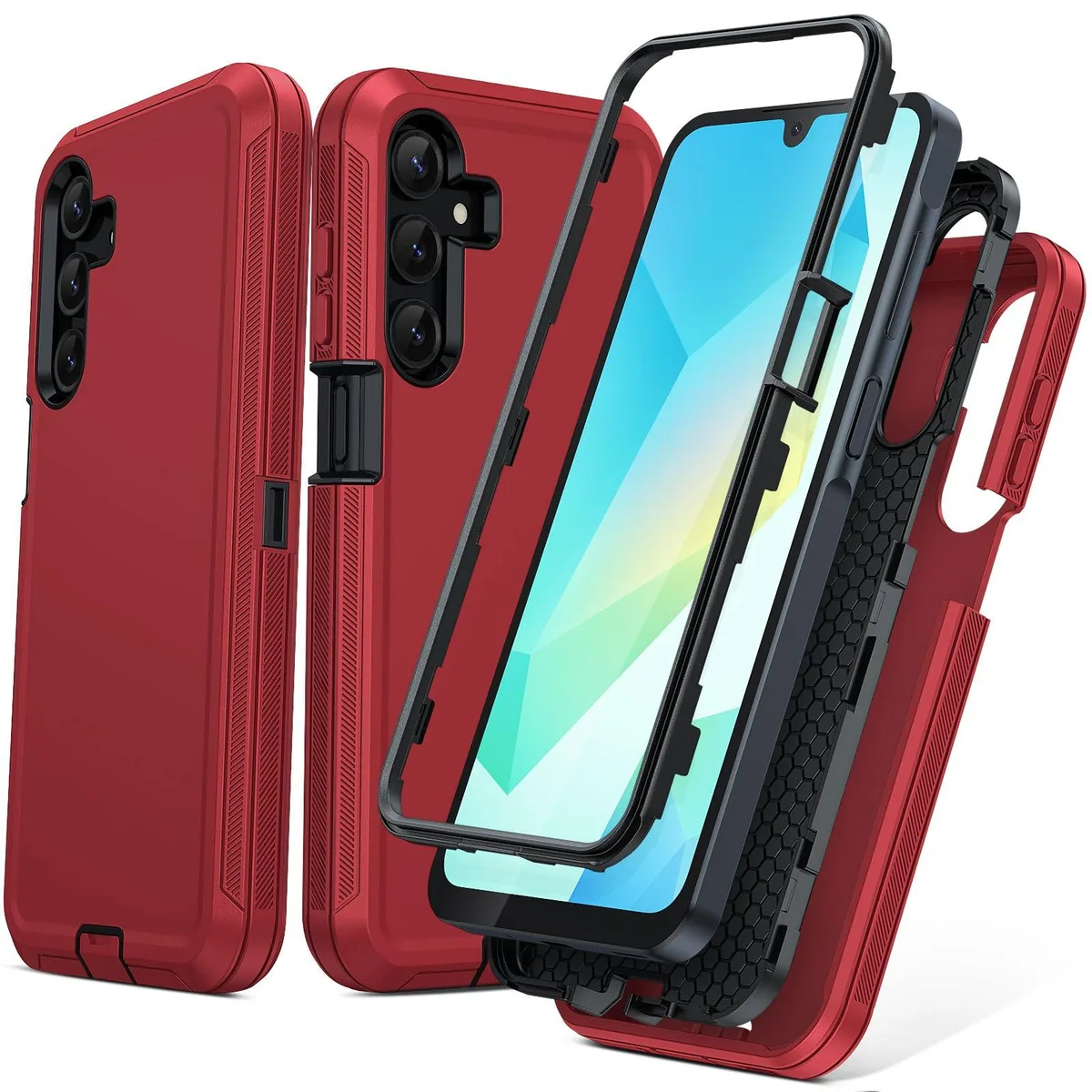 No Sew No Sew Topaux000141 Case for Samsung Galaxy A16 A17 5G Red+Black — product photo
