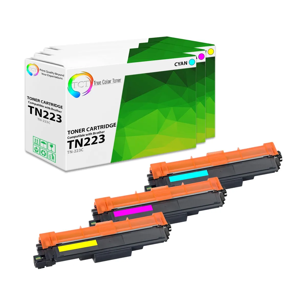 TCT TCT TN223 Color Toner Cartridge 3 Pack 1300 pages — product photo