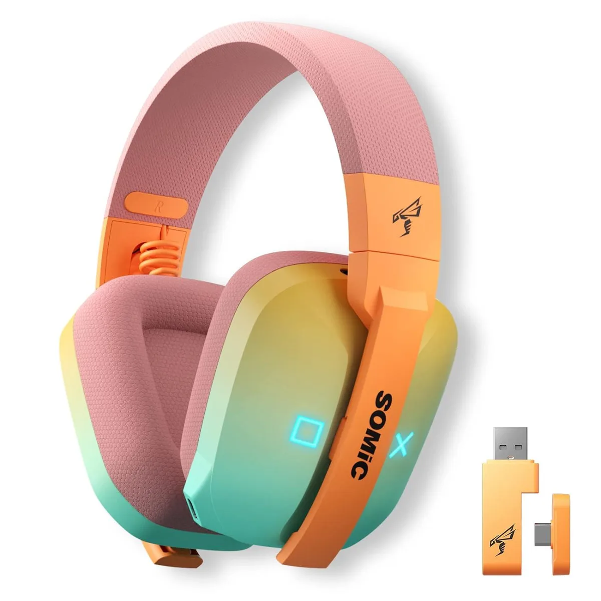 SOMIC SOMIC G810 Yellow headset 2.4 GHz Bluetooth 5.2 50 h — product photo