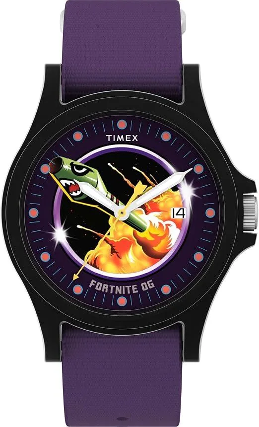 TIMEX TIMEX X Fortnite Acadia Quartz Purple Dial 40 mm Watch — product photo