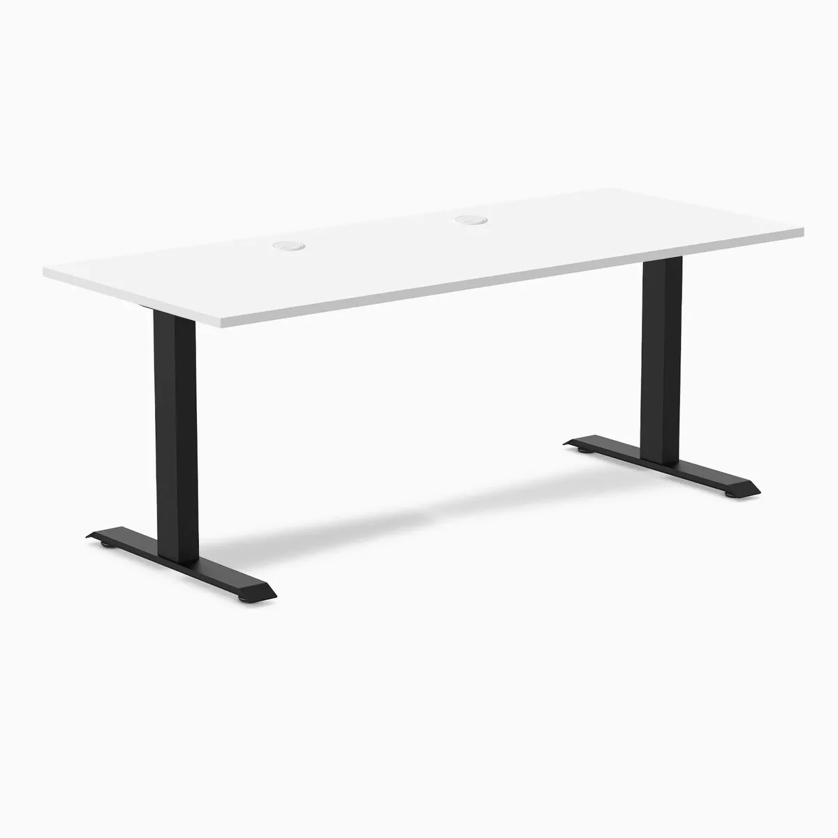 Desky Desky Zero Laminate Office Desk White 70.9 x 29.5 in Matte Black — product photo