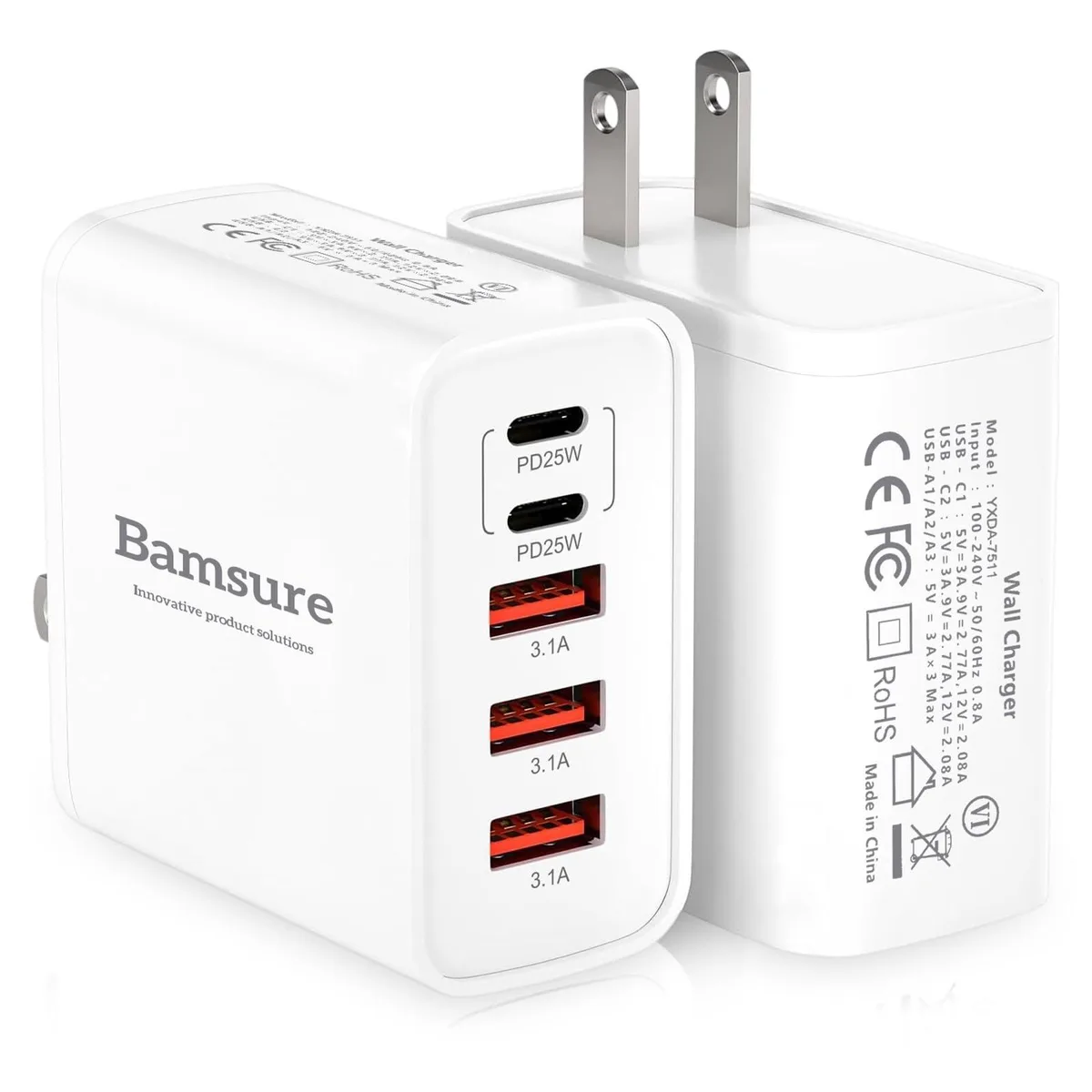  Dell YXDA-7511 65W 5-Port USB-C Power Adapter 2-Pack — product photo