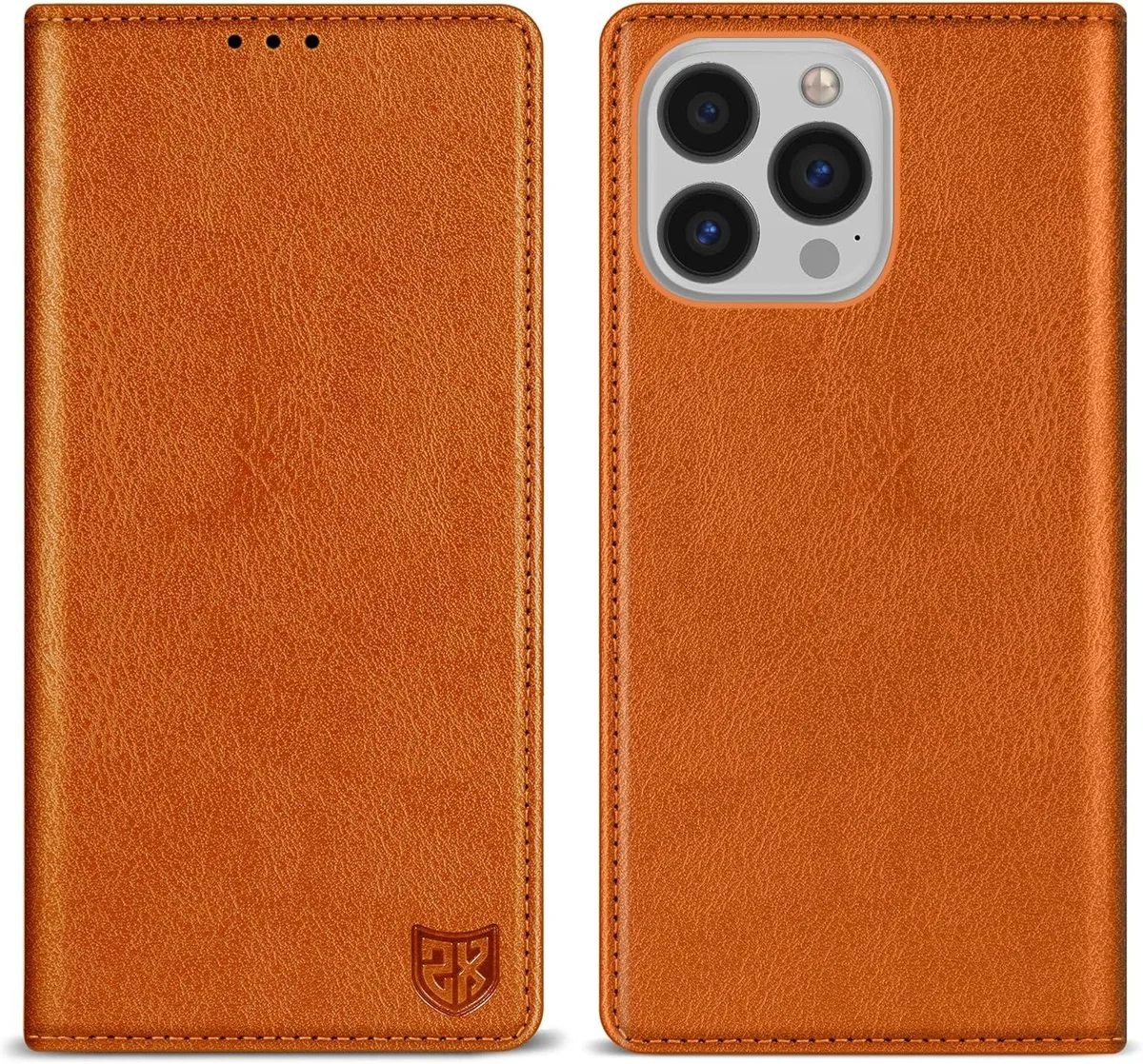 TAURKENAM TAURKENAM iPhone 13 Pro Wallet Case RFID Blocking Brown 6.1 inch — product photo