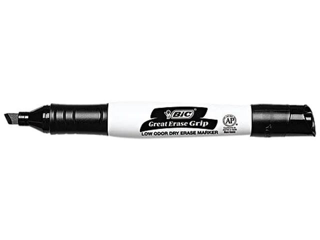 BIC BIC GDEM11BK dry-erase markers, chisel tip, black, dozen — product photo