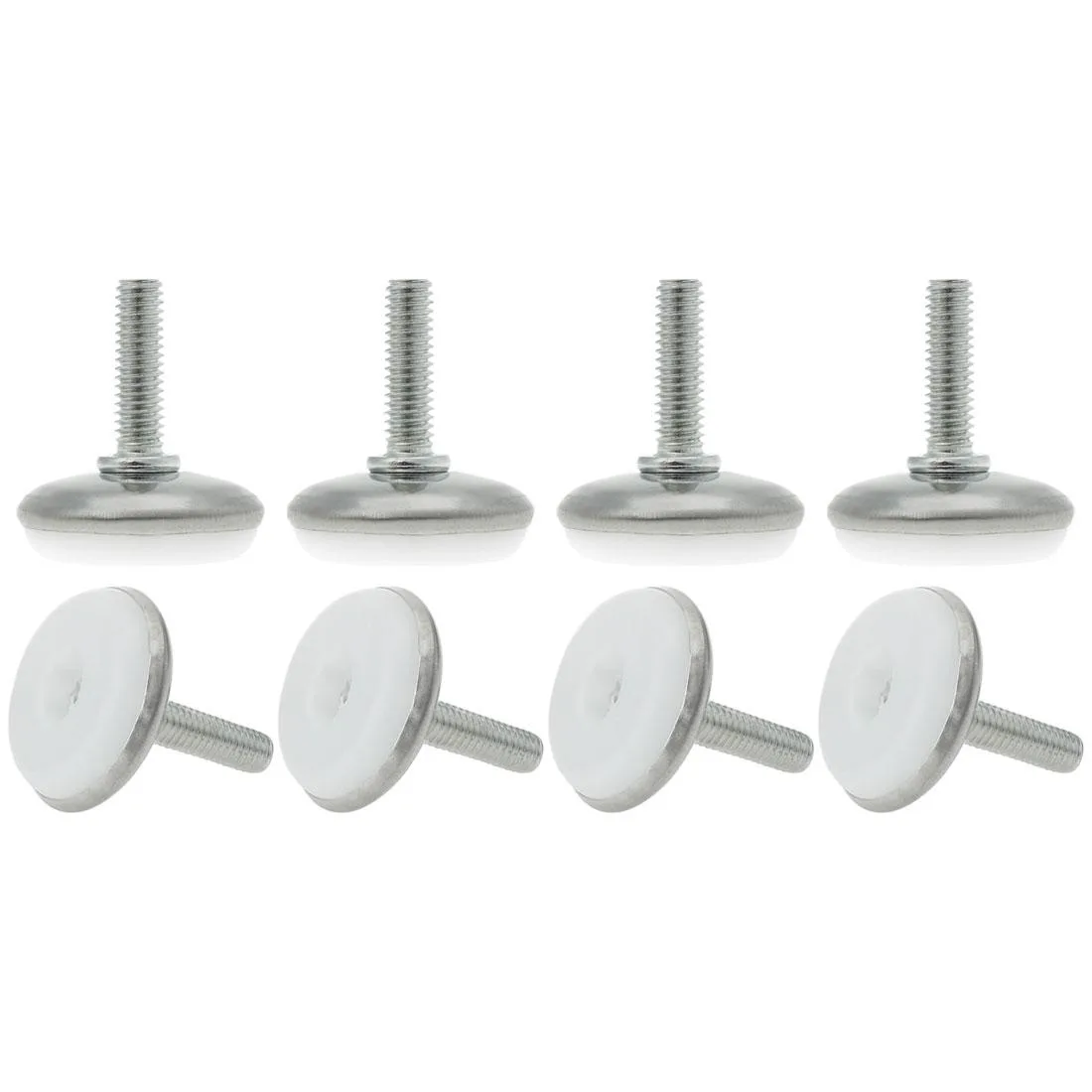Set of eight M6 adjustable leveling feet with plastic bases