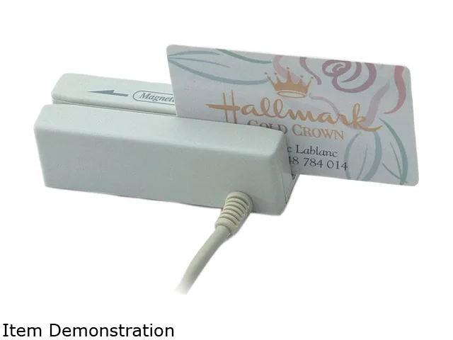 ID TECH ID TECH IDMB-334112 MiniMag II Credit Card Reader White USB Keyboard Emulation Track 1 2 — product photo