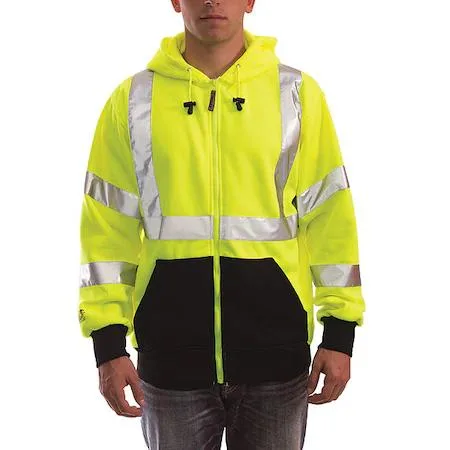 TINGLEY RUBBER CORP. TINGLEY RUBBER CORP. 78122 Hi-Vis Hooded Sweatshirt, Cl. 3, Lime, L — product photo