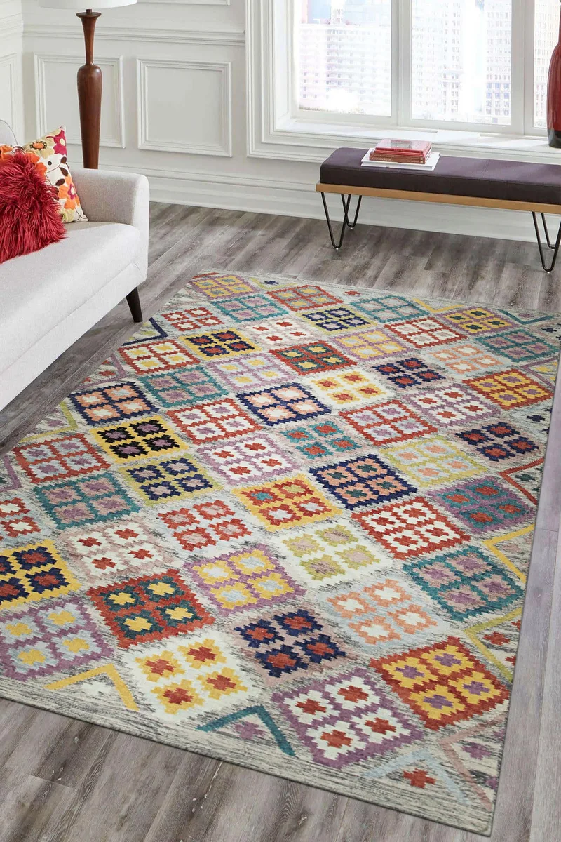 EORC EORC Hand-Woven Wool Rug 8' x 10' Multi — product photo