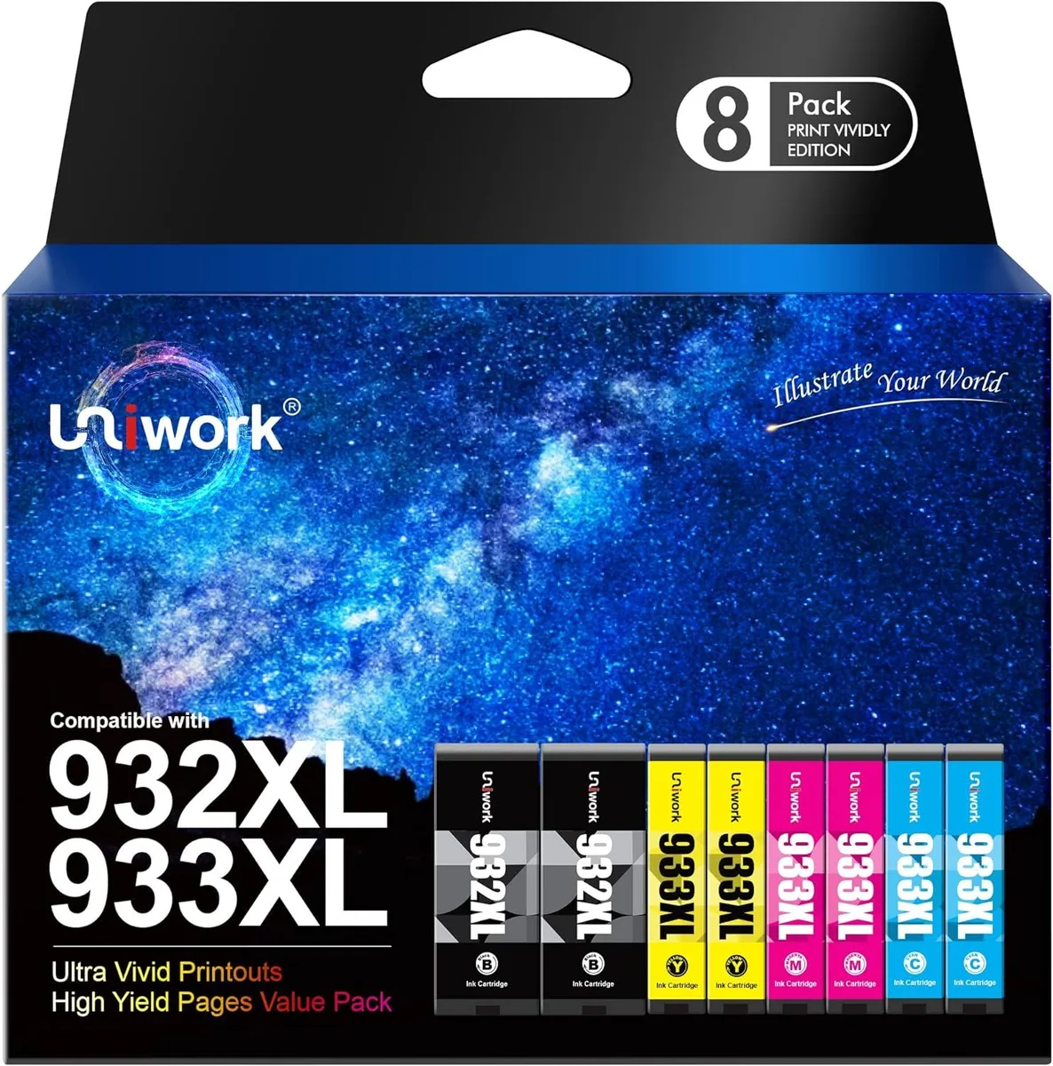 NuoTo NuoTo 932XL 933XL 8-pack ink cartridge — product photo