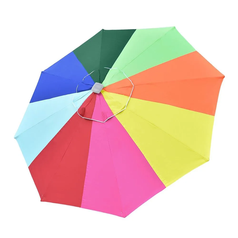 Yescom USA, Inc. Yescom USA, Inc. 8ft Replacement Umbrella Canopy Top Cover 8 Ribs 46 7/16" to 47 1/4" Rainbow — product photo