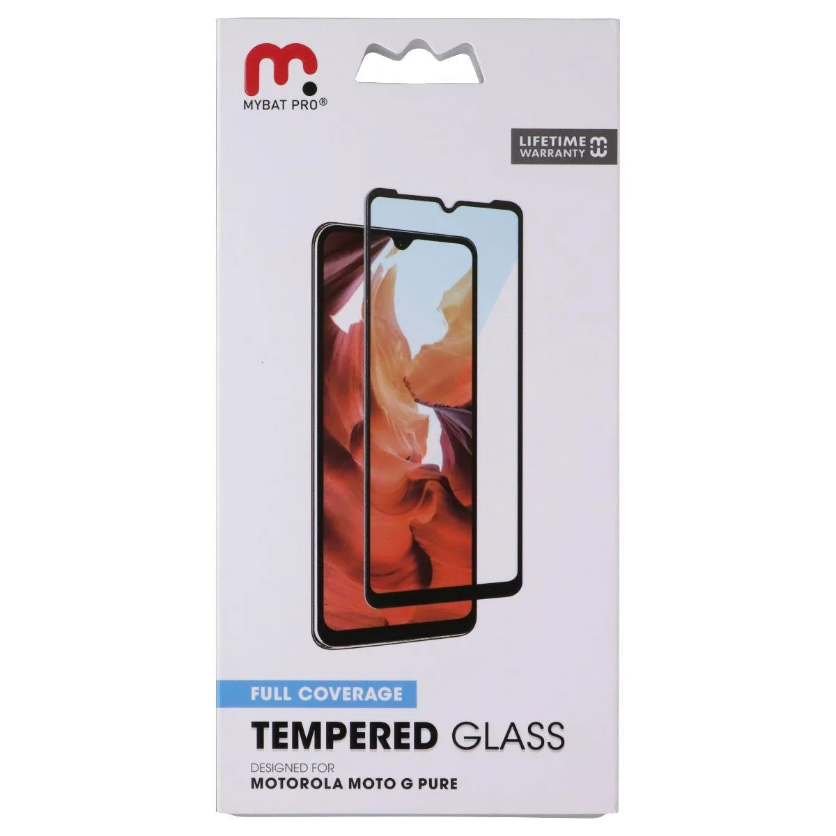MYBAT PRO MYBAT PRO Full Coverage Tempered Glass Screen Protector for Motorola Moto G Pure — product photo
