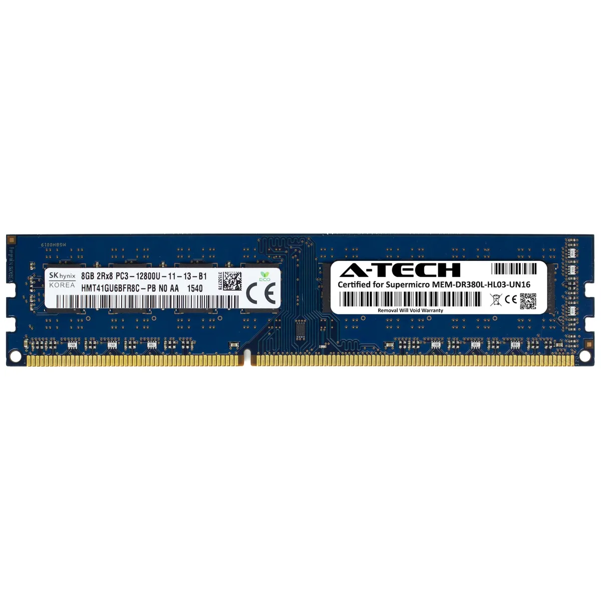 A-Tech A-Tech Supermicro Certified 8GB DDR3 1600 CL11 240-Pin Desktop RAM — product photo