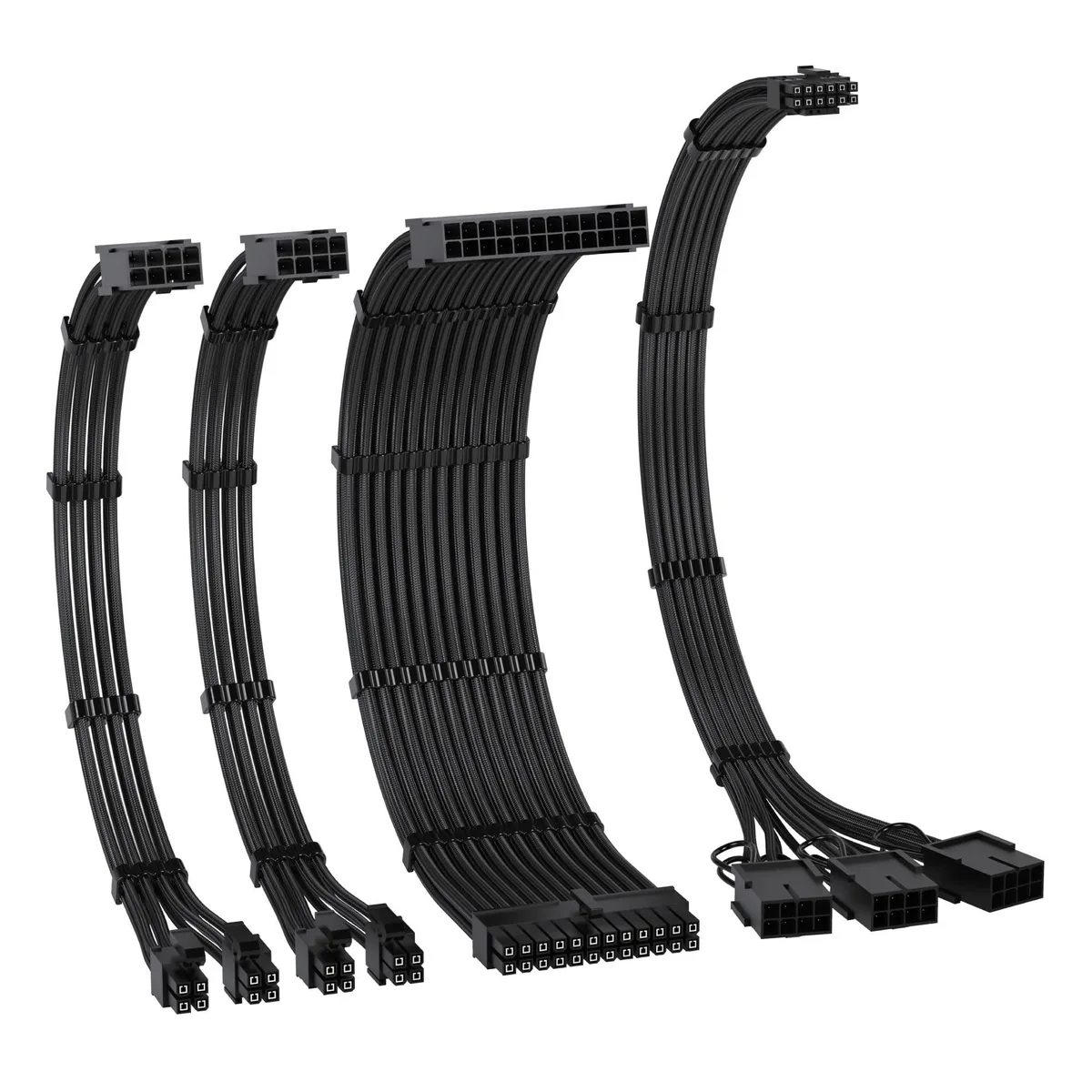  EZDIY-FAB EZDPI194-1 12VHPWR PCIe 5.0 16AWG Sleeved Extension Cable Kit Black — product photo
