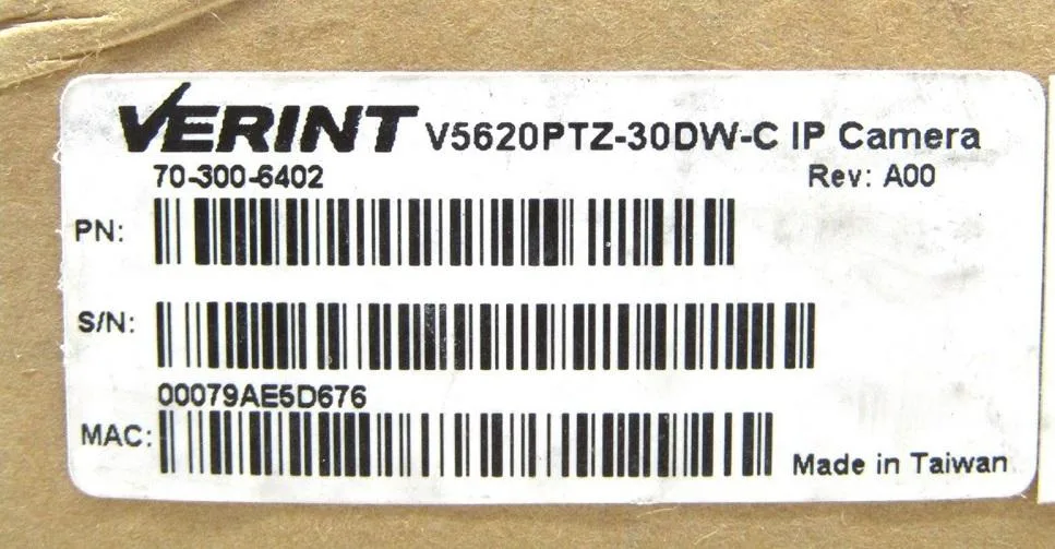 VERINT VERINT V5620PTZ-30DW-C 1080P 30x optical zoom PTZ outdoor dome analog camera — product photo