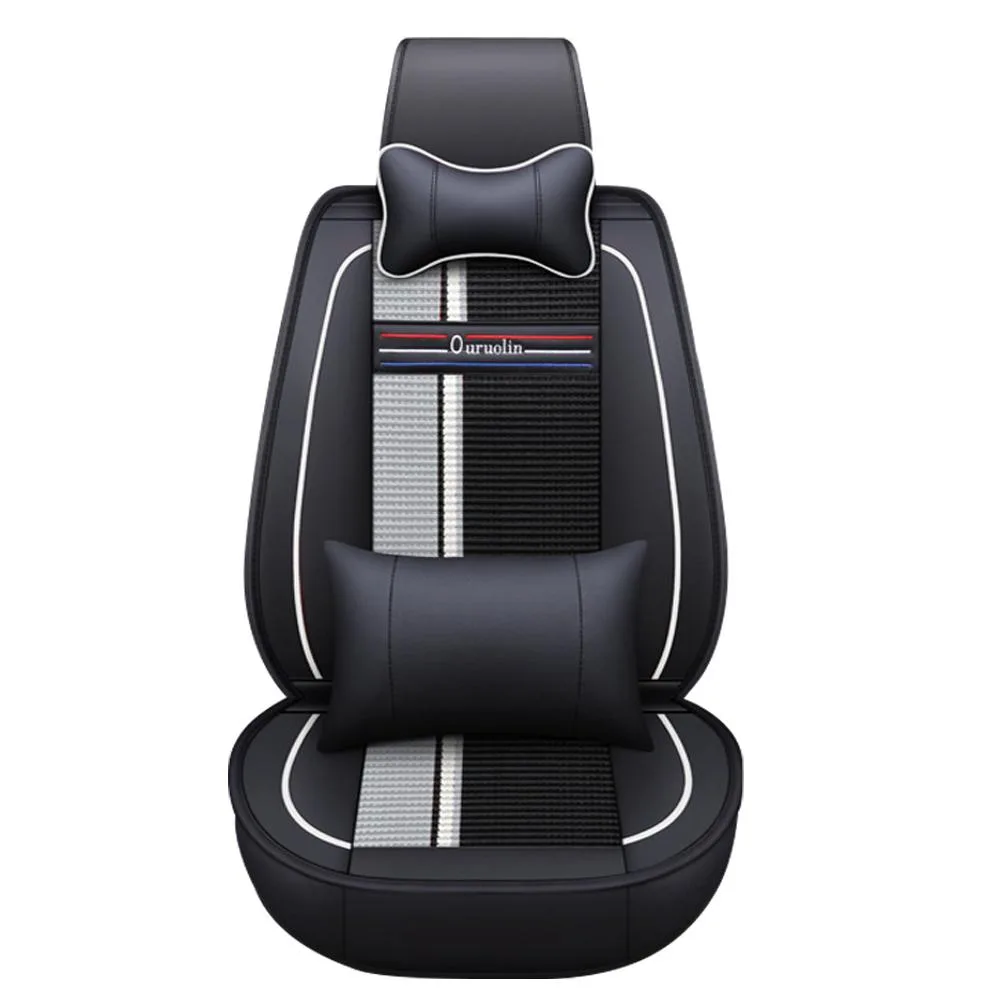 muchkey muchkey Car Seat Covers 5 Seats Black White — product photo