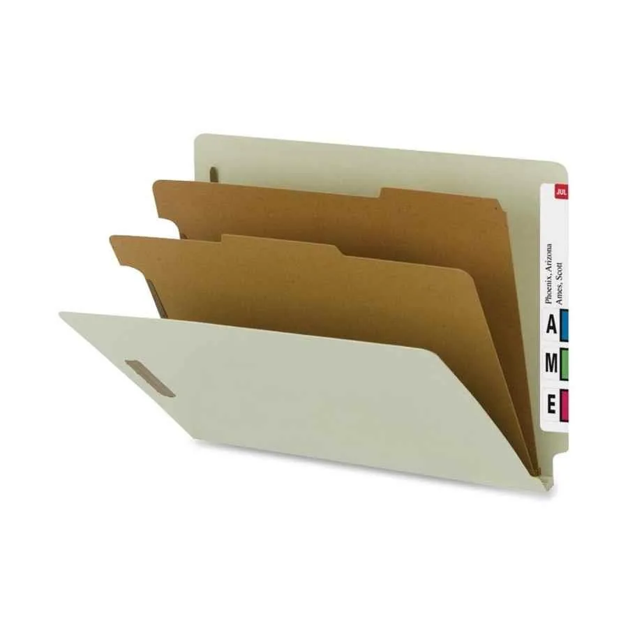 Smead 26802 classification folder accessory, recycled material, dividers with tabs and fasteners