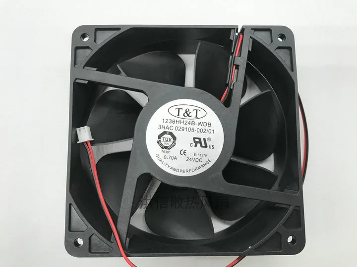 Fans Fans 1238HH24B-WDB 3HAC 029105-002/01 24V 0.70A 12CM case fan — product photo
