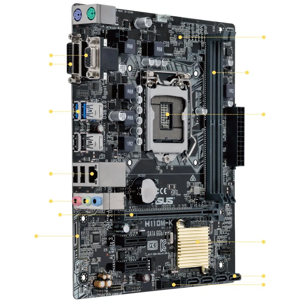 ASUS ASUS H110M-K Intel H110 DDR4 32GB Micro ATX Motherboard — product photo