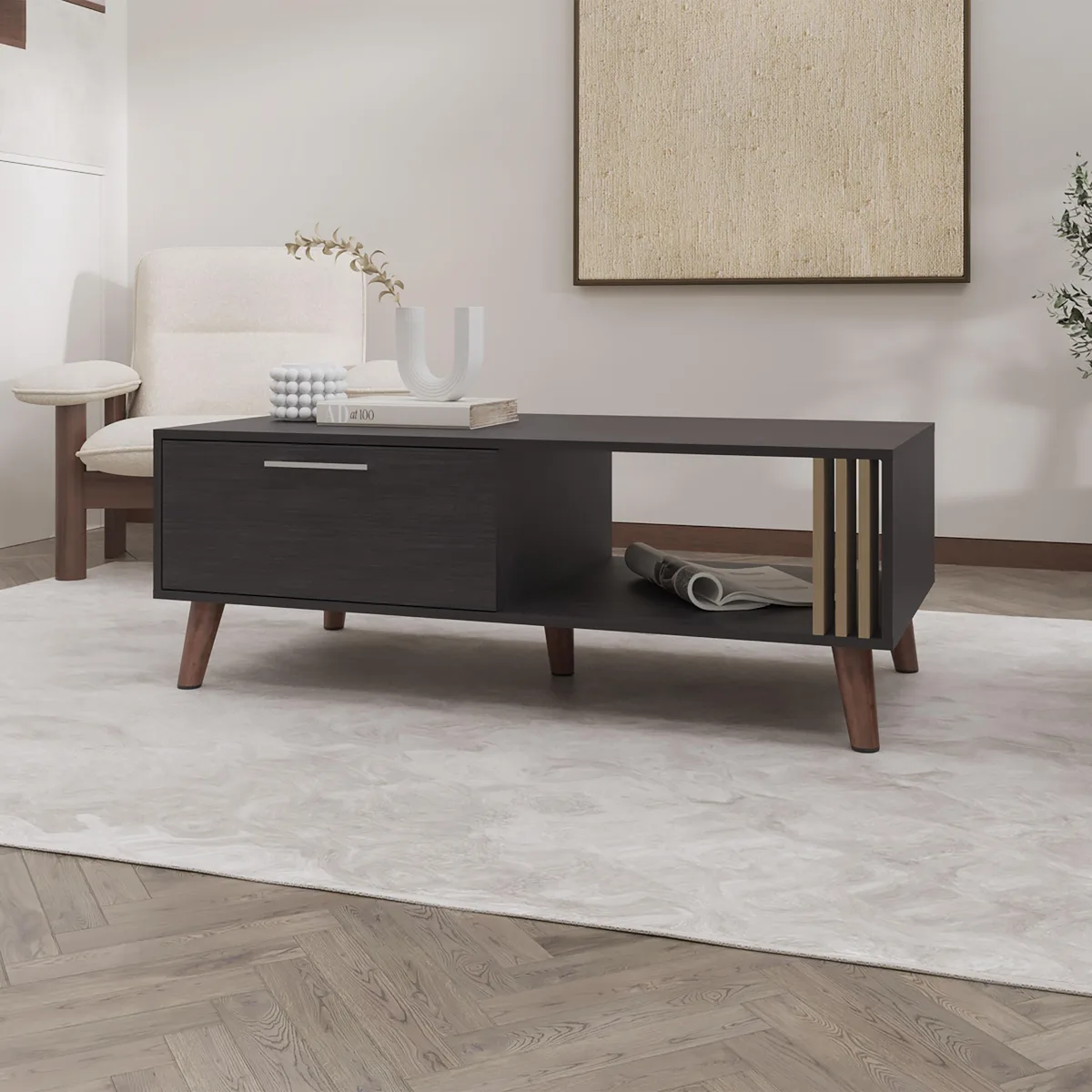 tuphen tuphen Govan Coffee Table Wengue 47,2" W 23,6" D 17" H — product photo