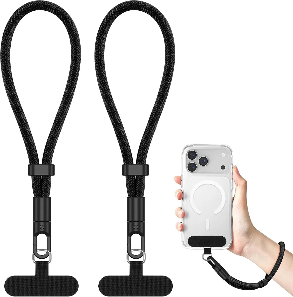 MCHOSE MCHOSE Phone Wrist Strap 2 Pack Adjustable Lanyard with 2 Tether Tabs — product photo