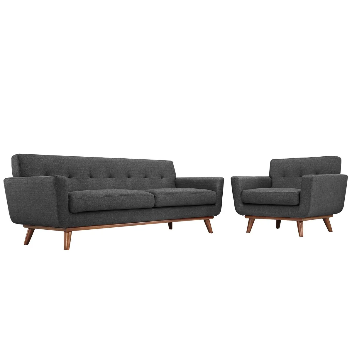 Modway Furniture Modway Furniture Engage Armchair and Sofa Set 2pc Gray — product photo