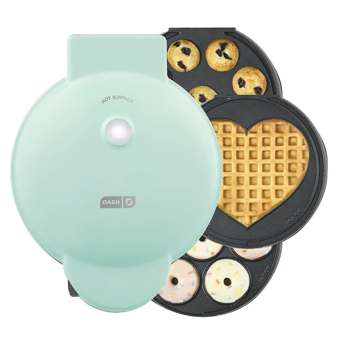 Aqua compact treat maker with interchangeable plates