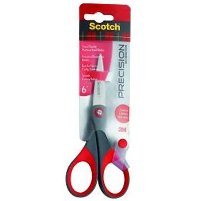3M 3M 1446 Precision Scissors 6in Straight Gray Red — product photo
