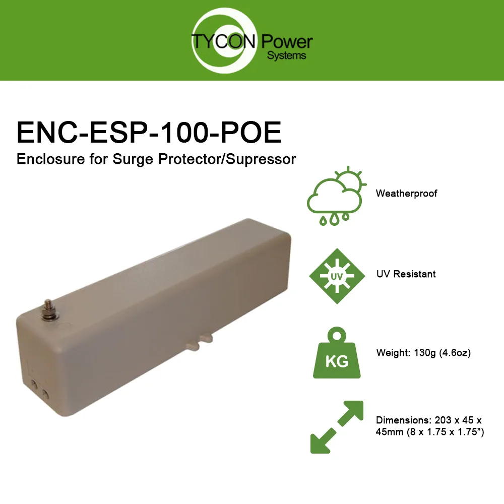 Tycon Power Tycon Power ENC-ESP-100-POE enclosure for surge protectors — product photo