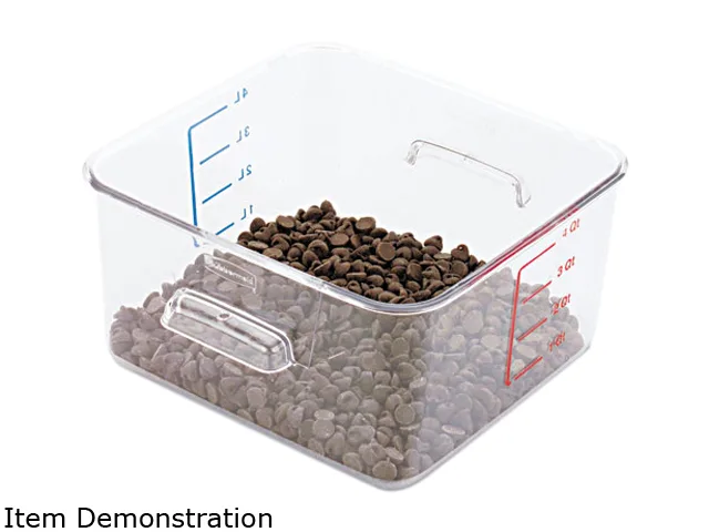 Rubbermaid Commercial Rubbermaid Commercial RCP 6304 CLE 4.00 qt. Square Container Clear — product photo