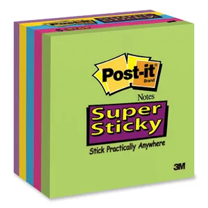 Post-it Notes Super Sticky Post-it Notes Super Sticky Rio de Janeiro Colors 3x3 90-Sheet 5 Pack — product photo