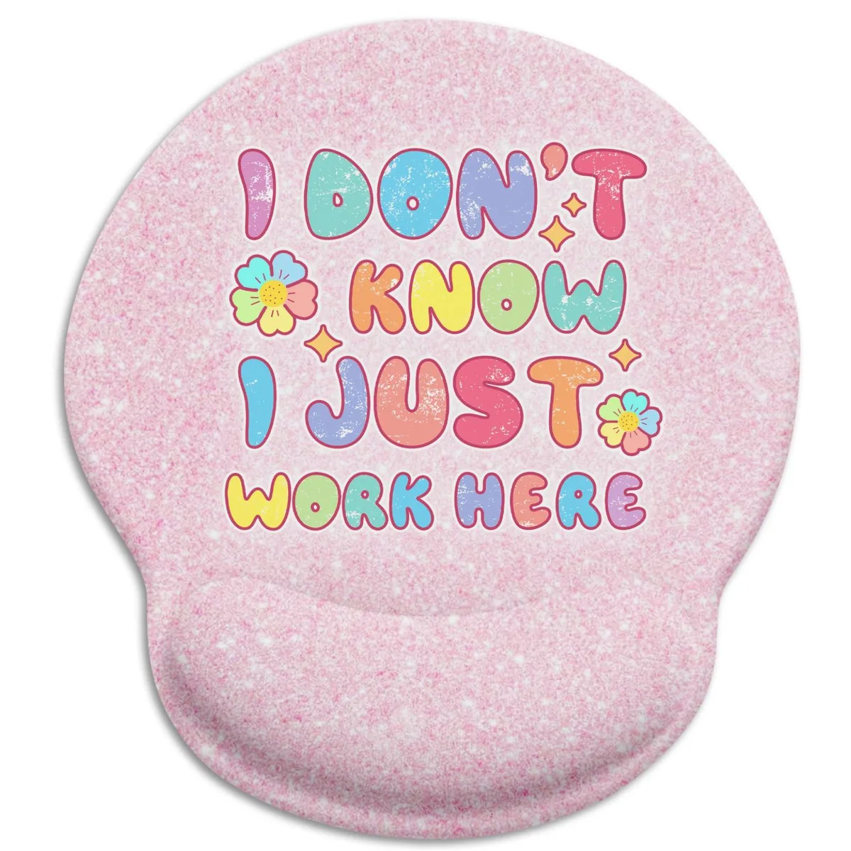 KEHIPI KEHIPI J-MOUA033 Ergonomic Mouse Pad "Just Work Here" 9.8 x 8.6 in 7mm — product photo
