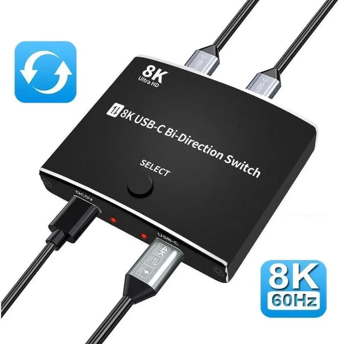 SMUGDESK SMUGDESK Bi-Directional USB-C Switch 2-in-1-Out 1-in-2-Out 8K@60Hz 10Gbps — product photo