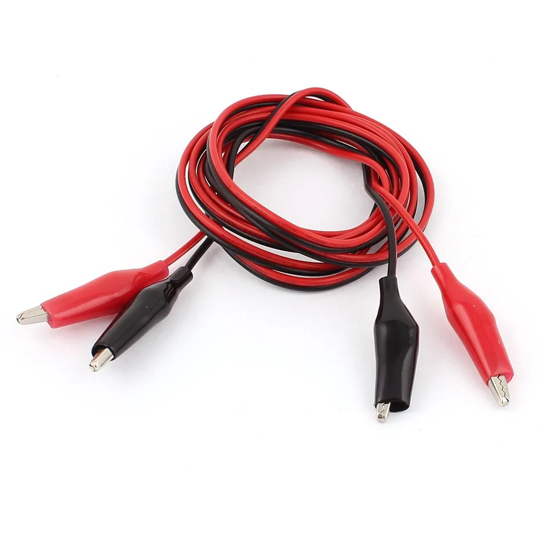 Unique-Bargains Unique-Bargains 1Pair 1.5m Alligator Clip Test Leads Red Black — product photo