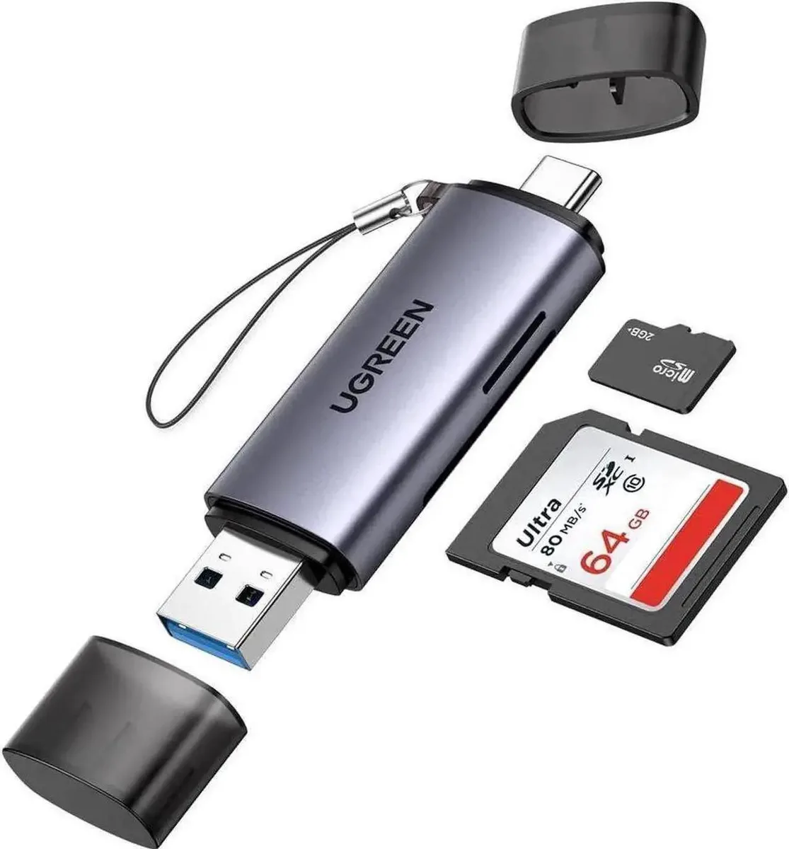 SMUGDESK SMUGDESK USB 3.0 USB-C Card Reader 2-in-1 OTG — product photo