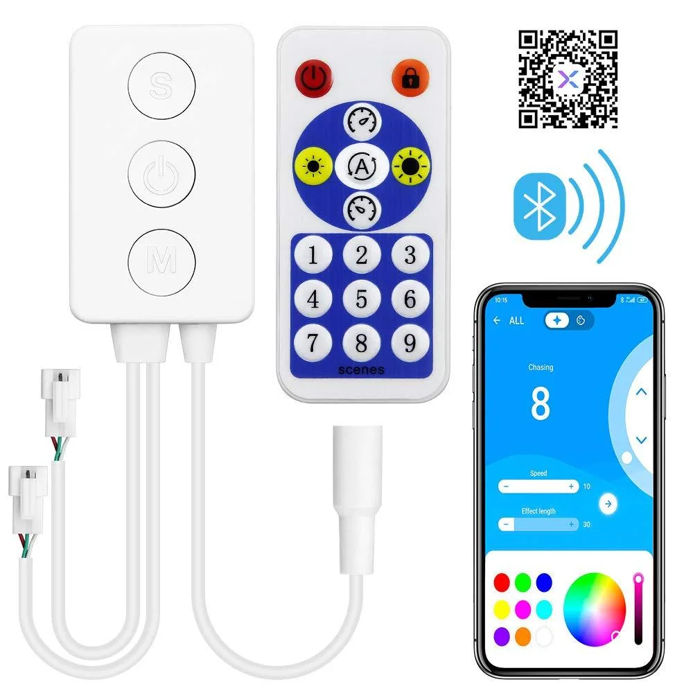 KEHIPI KEHIPI SP601E Bluetooth LED controller with RF remote dual output DC 5V-24V lighting — product photo