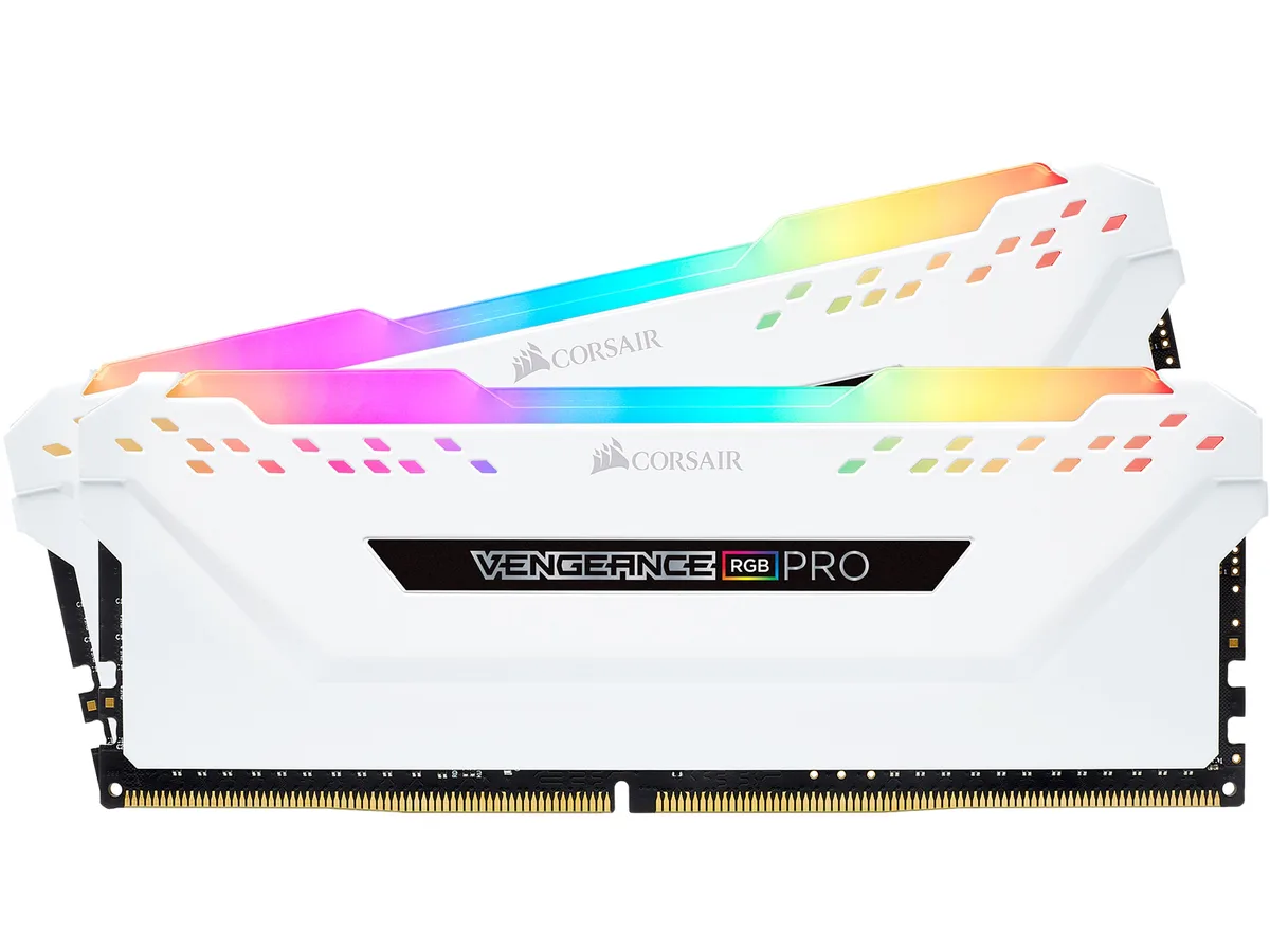 Corsair Corsair Vengeance RGB Pro 16GB (2×8GB) DDR4 3200 CL16 desktop RAM CMW16GX4M2C3200C16W — product photo