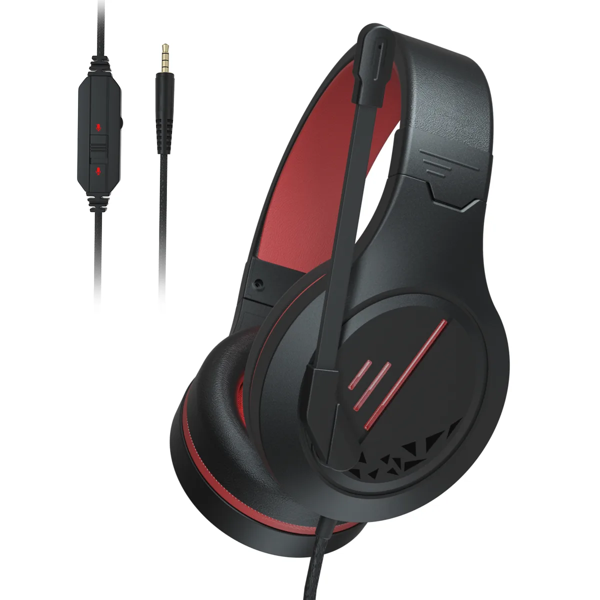 Anivia(China) Anivia(China) MH601 RED Wired Stereo Headset 50mm 3.5mm Black Red — product photo
