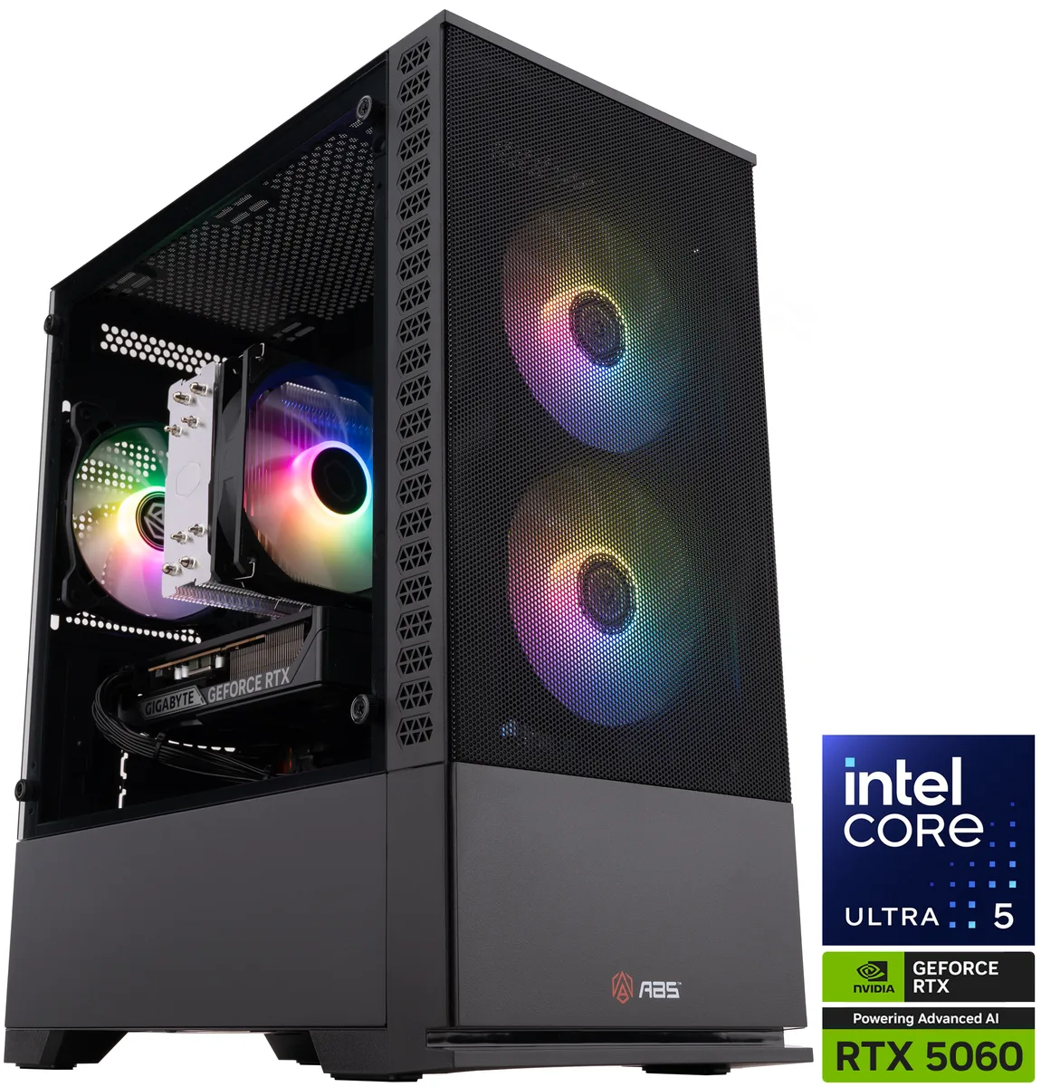 ABS ABS CA225F5060 Gaming PC Intel Core Ultra 5 225F RTX 5060 32GB 1TB — product photo