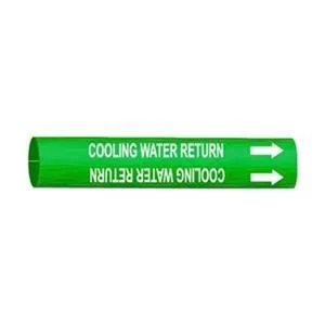 Brady Brady 4043-C Pipe Marker Cooling Water Return Green trap — product photo