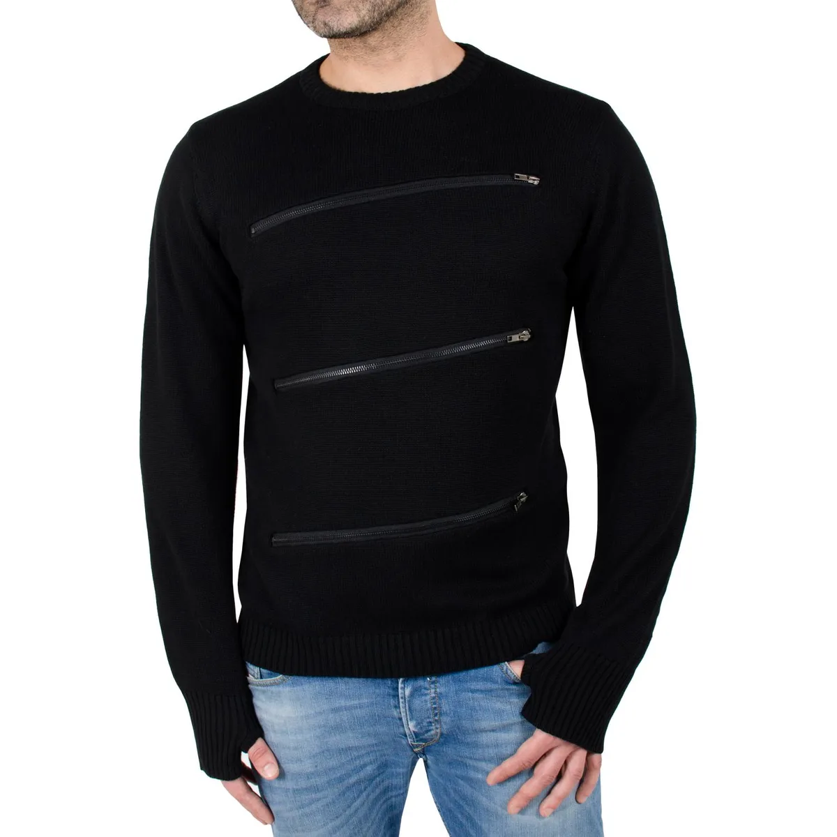 Altatac Altatac Indigo Star Men's Sweater Black M 55% Cotton 45% Acrylic — product photo