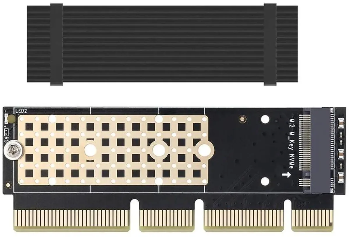 Vszerda Vszerda M.2 NVME Key-M to PCIe 3.0 x16 Adapter with Heatsink — product photo