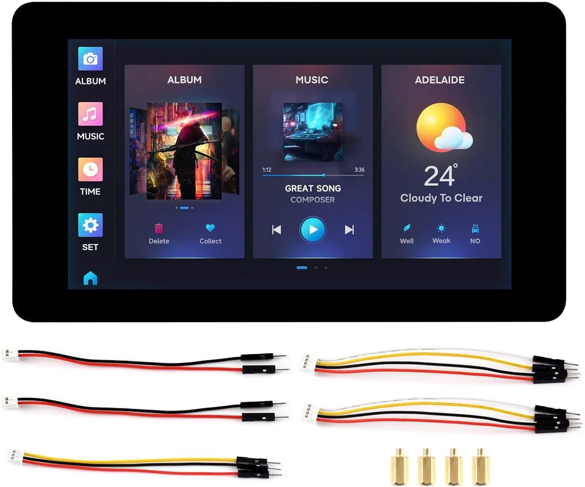 MCDODO MCDODO ESP32-S3 7 inch Capacitive Touch LCD Development Board 800×480 5-Point Touch 240MHz WiFi Bluetooth — product photo