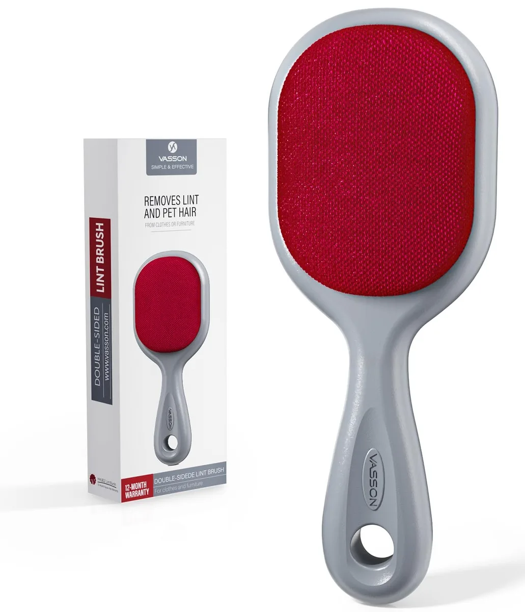 Scosche HHLB02 double-sided velvet lint brush with ergonomic handle