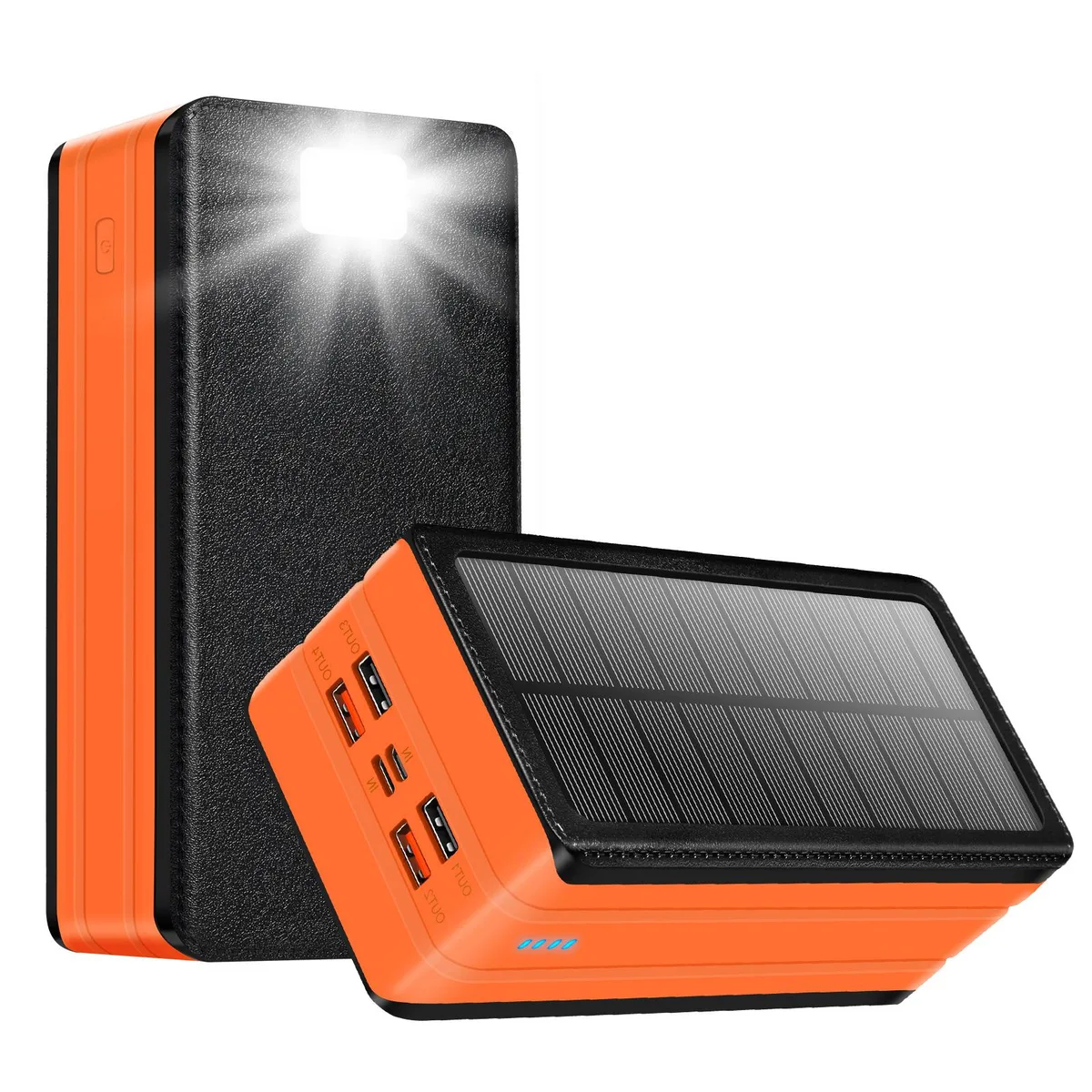 psooo psooo PS-8W+ 80000mAh solar power bank — product photo